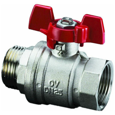 Шаровой кран Oventrop Optibal, полнопроходной, DN-25, 1", НВ, PN 1076308