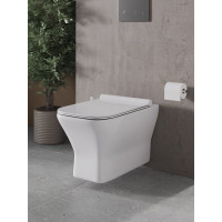 Подвесной унитаз Agger безободковый санфарфор, скрытая система монтажа AT02100