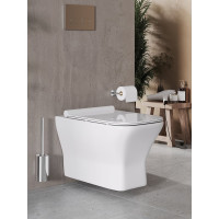 Подвесной унитаз Agger безободковый санфарфор, скрытая система монтажа AT02100