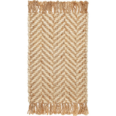 Джутовый коврик ComeForte "Елочка с бахрамой" 90х150 JSN-3 JSH-3