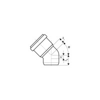 Отвод Ostendorf ливневой канализации 125 мм, 87 градусов 771450