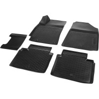 Коврики в салон автомобиля Rival для Kia Cerato IV седан 2018-н.в., полиуретан, без крепежа, 5 шт., 12802004