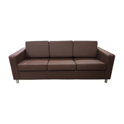 Диван Мягкий офис Артур трехместный коричневый АРТ301КОР