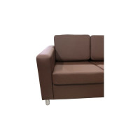 Диван Мягкий офис Артур трехместный коричневый АРТ301КОР