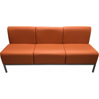 Диван Мягкий офис Компакт трехместный оранжевый МТКОМ301ОР