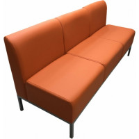Диван Мягкий офис Компакт трехместный оранжевый МТКОМ301ОР