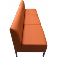 Диван Мягкий офис Компакт трехместный оранжевый МТКОМ301ОР