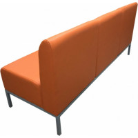 Диван Мягкий офис Компакт трехместный оранжевый МТКОМ301ОР