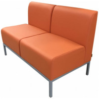 Диван Мягкий офис Компакт двухместный оранжевый МТКОМ201ОР