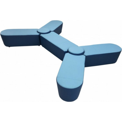 Комплект Мягкий офис Органика десятиместный сине-голубой КМОРГ1001СНГЛ