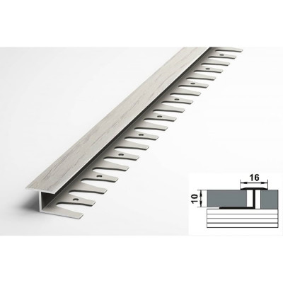 Порог прямой алюминиевый ЛУКА (29 мм, 2,7 м, декоративный, Дуб арктик) УТ000040192