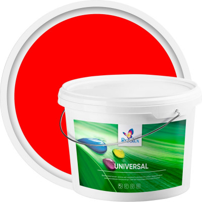 Резиновая краска Резолюкс Universal, 14 кг ярко-красный RAL3020 1493