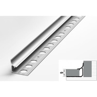 Профиль окантовочный внутренний алюминиевый ЛУКА 9 мм, 2,7 м, анодированный, Серебро УТ000013638