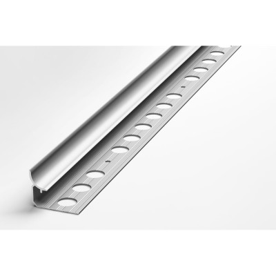 Профиль окантовочный внутренний алюминиевый ЛУКА 9 мм, 2,7 м, анодированный, Серебро УТ000013638