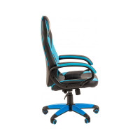 Кресло Easy Chair Game-690 TPU кожзам черный, синий, пластик 1362965