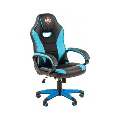 Кресло Easy Chair Game-690 TPU кожзам черный, синий, пластик 1362965