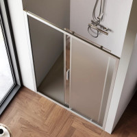 Душевая дверь AM.P Gem Solo 110x195, стекло матовое, профиль матовый хром W90G-110-1-195MM