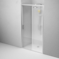 Душевая дверь AM.P Gem Solo 110x195, стекло матовое, профиль матовый хром W90G-110-1-195MM