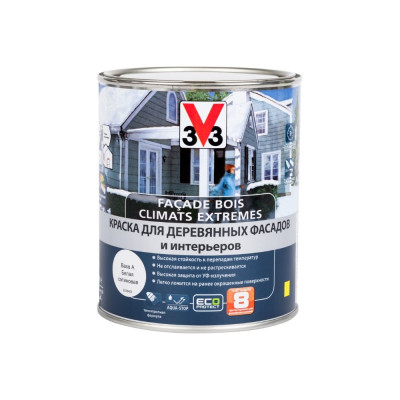 Краска для деревянных фасадов и интерьеров V33 CLIMATS EXTREMES полуглянцевая база С 110367