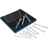 Набор комбинированных дюймовых ключей в ложементе NORGAU 18 шт., 1/4-1.1/4", тип N7A-018 060207018