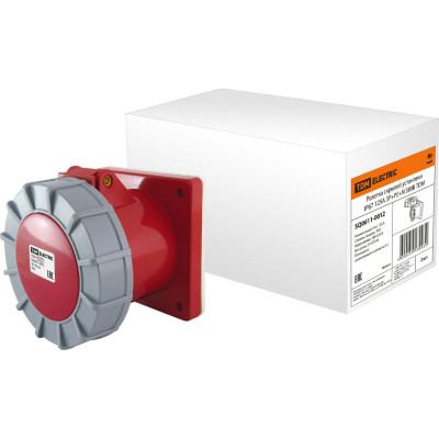 Розетка TDM ELECTRIC скрытой установки IP67 125А 3Р РЕ N 380В SQ0611-0012