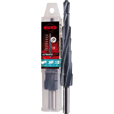 Ступенчатое сверло №S1 6-12 мм RUKO 101082P