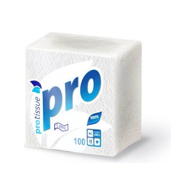Бумажные салфетки Protissue 1 слой, 100 листов,1 пачка С184