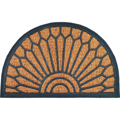 Придверный кокосовый коврик ComeForte RUBBERTECH 40х60 см полукруглый CM-1011