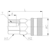 Куплунг внутренняя резьба - мама CDC Pneumatics SF 600