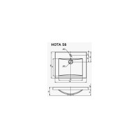 Раковина 1Marka "Нота New Polytitan 58" Ц0000004832