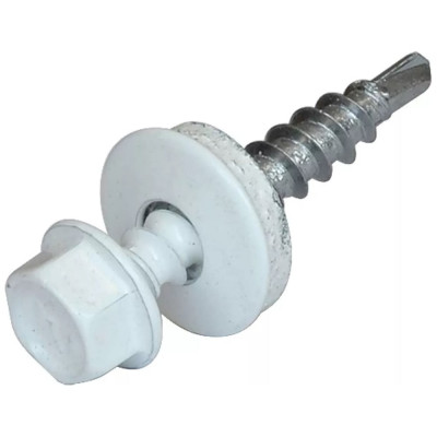 Кровельный саморез Bohrer ПРОМ 4,8x29, RAL 9003 сигнальный белый, 4500 шт. SKRAL-4,8х29 RAL9003