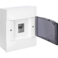 Пластиковый щиток Legrand Practibox S  Навесной 1X4 Дымчатая дверь 134614