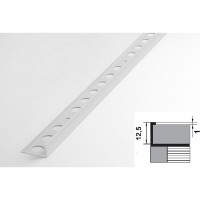 Профиль окантовочный L-образный алюминиевый ЛУКА 12,5 мм, 2,7 м, Белый УТ000013597