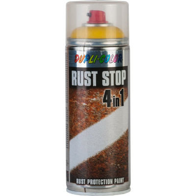 Эмаль DUPLI COLOR RUST STOP по ржавчине 4 в 1, желтая RAL 1021, 0.4 л 228681
