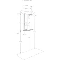 Зеркало-шкаф AQUATON БЕККА 60 белый/дуб Сомерсет 1A214602BAC20 00045157