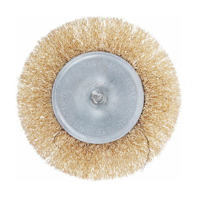 Щетка металлическая со шпилькой для дрели (100 мм; плоская) ЕРМАК 656-008