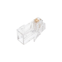 Коннектор NIKOMAX RJ45/8P8C, категория 6, 50мкд, универсальный, сквозной, 100 штук NMC-RJ88RZ50UE1-PT-100