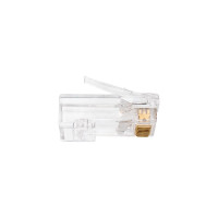 Коннектор NIKOMAX RJ45/8P8C, категория 6, 50мкд, универсальный, сквозной, 100 штук NMC-RJ88RZ50UE1-PT-100