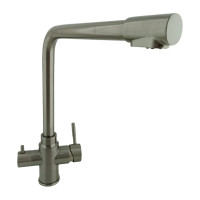 Смеситель для кухни OUTE титановый, с выходом под фильтр, из нержавеющей стали SUS 304 T60303BY