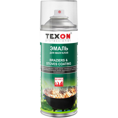 Аэрозольная эмаль TEXON для мангалов, 520 мл ТХ184866