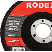 Круг лепестковый торцевой Rodex (125 мм; P60) Bull RZF0625