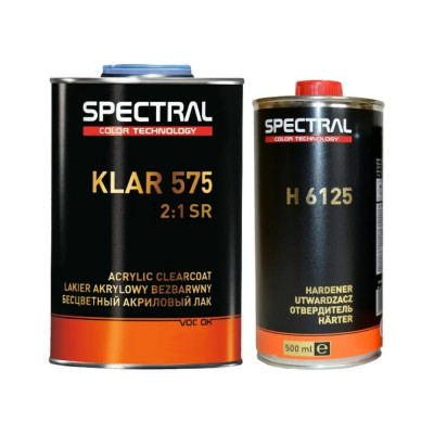 Акриловый лак NOVOL SPECTRAL KLAR 575 2К прозрачный, 2+1, банка 1 л, с отвердителем 0.5 л 88001