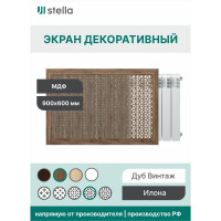 Экран на батарею отопления STELLA МДФ 90x60 см., Илона дуб винтаж ЦБ-00005424
