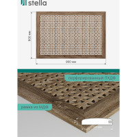 Экран на батарею отопления STELLA МДФ 90x60 см., Сусанна дуб винтаж ЦБ-00002276