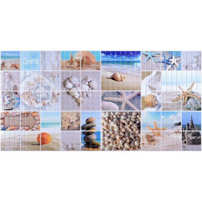 Панель ПВХ STELLA 0.3 мм, мозаика, Морской берег 00000014356