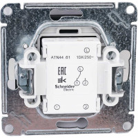 1-клавишный переключатель Systeme Electric AtlasDesign Aqua Карбон, сх.6 SE ATN441061