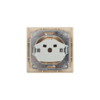 Розетка Intro Plano с заземлением 2P+E Schuko с крышкой, 16А-250В, IP20, СУ, алюминий, Б0053892