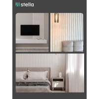 Интерьерная рейка STELLA Милана МДФ, 20x30x2700 мм, Дуб Санремо белый, упаковка 8 шт. ЦБ-00007601