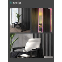 Интерьерная рейка STELLA Милана МДФ, 20x30x2700 мм, Black Edition, упаковка 8 шт. ЦБ-00007614