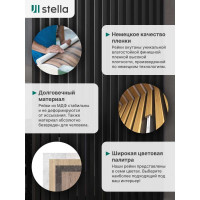 Интерьерная рейка STELLA Милана МДФ, 20x30x2700 мм, Black Edition, упаковка 8 шт. ЦБ-00007614